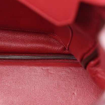 Hermes Taurillon Clemence Birkin 40 Rouge Casaque 16 of 21