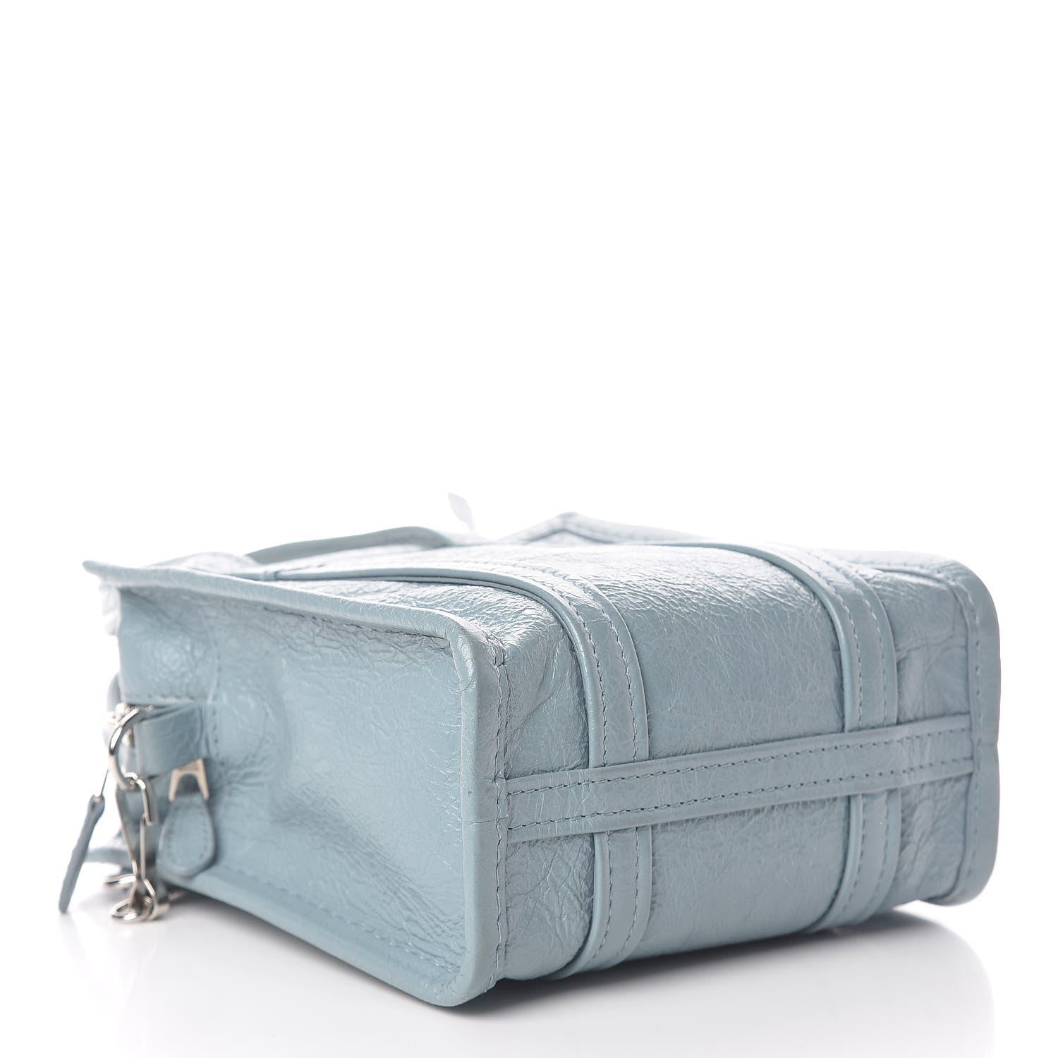 Balenciaga Agneau Arena XXS Bazar Shopper Tote Bleu Gris 4 of 18