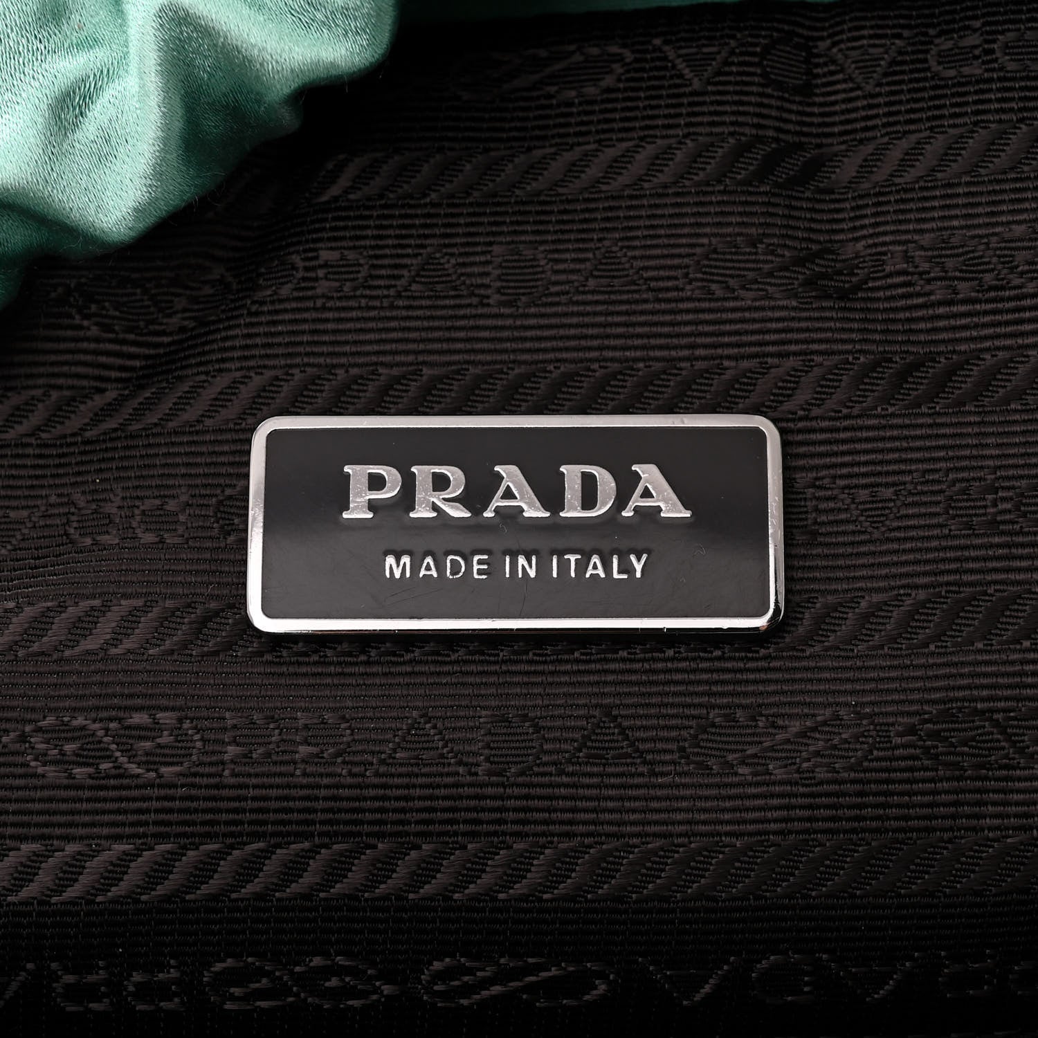 Prada Satin Single Snap Buckle Backpack Menta 6 of 12