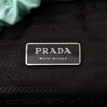 Prada Satin Single Snap Buckle Backpack Menta 6 of 12