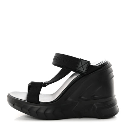 Givenchy Rubber Marshmallow Wedge Strap Sandals 38 Black 1 of 8