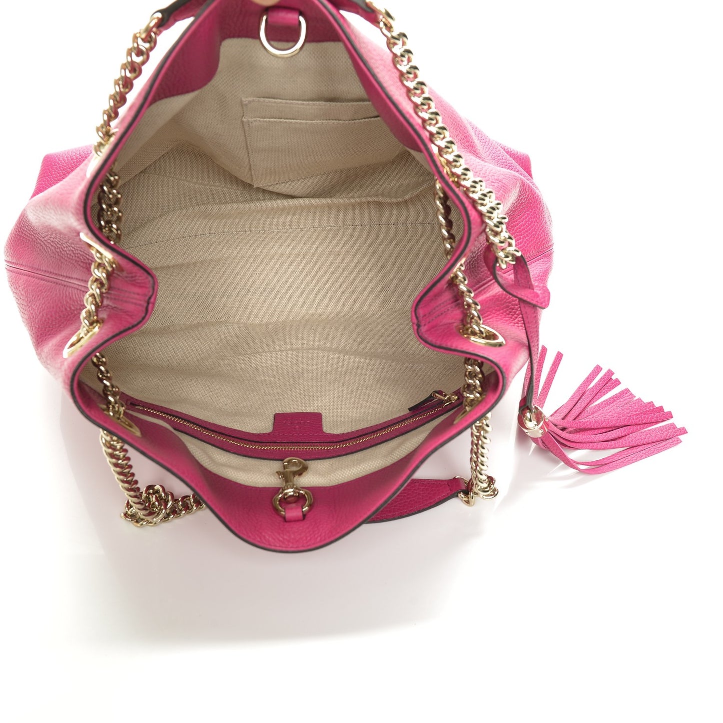 Cellarius Calfskin Medium Soho Chain Shoulder Bag Bright Bouganville