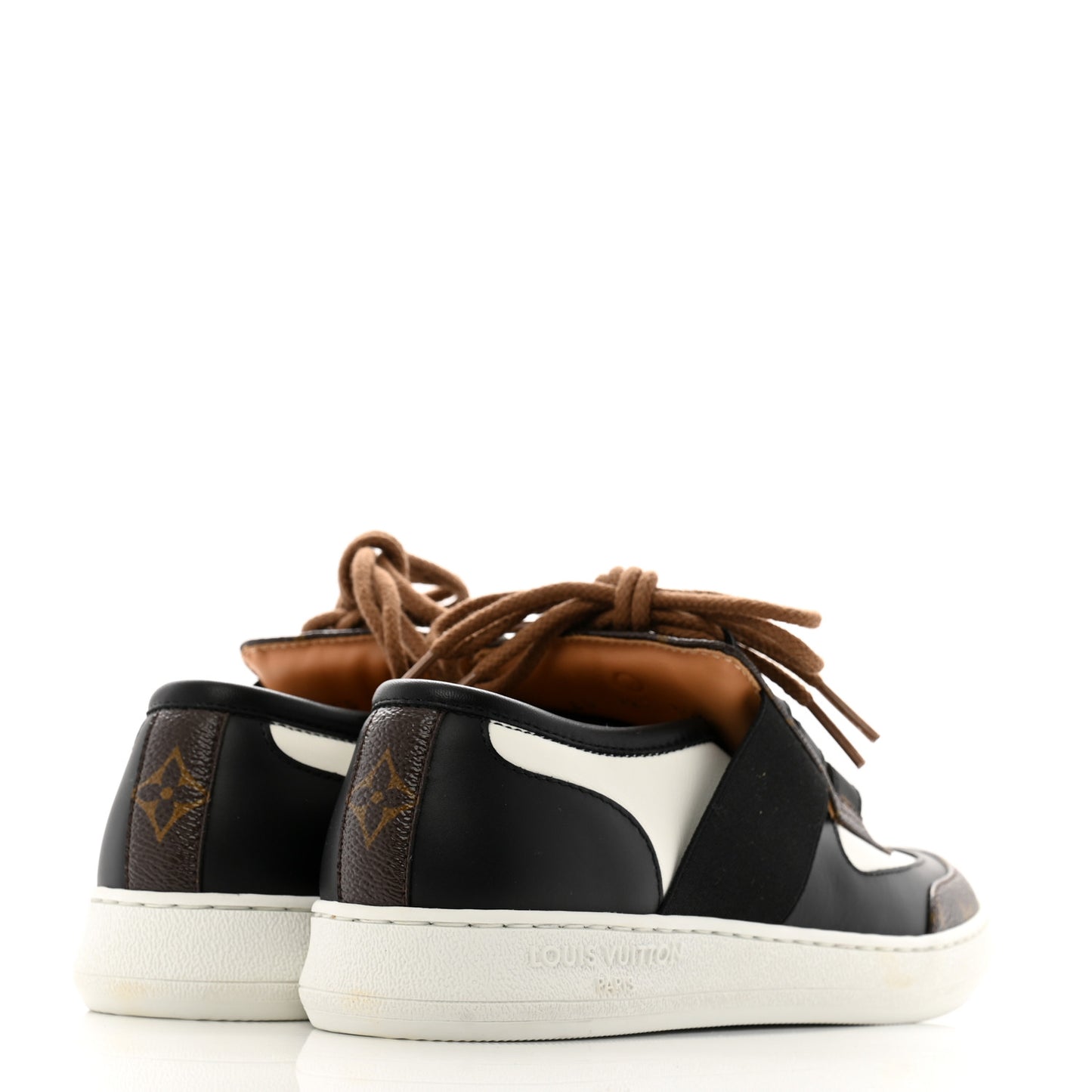 Monogram Calfskin Lous Sneakers 35.5 Black