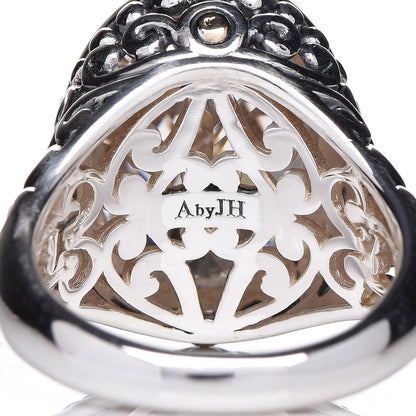 John Hardy Sterling Silver 14K Yellow Gold Cubic Zirconia Angela Ring 57 8 5 of 7