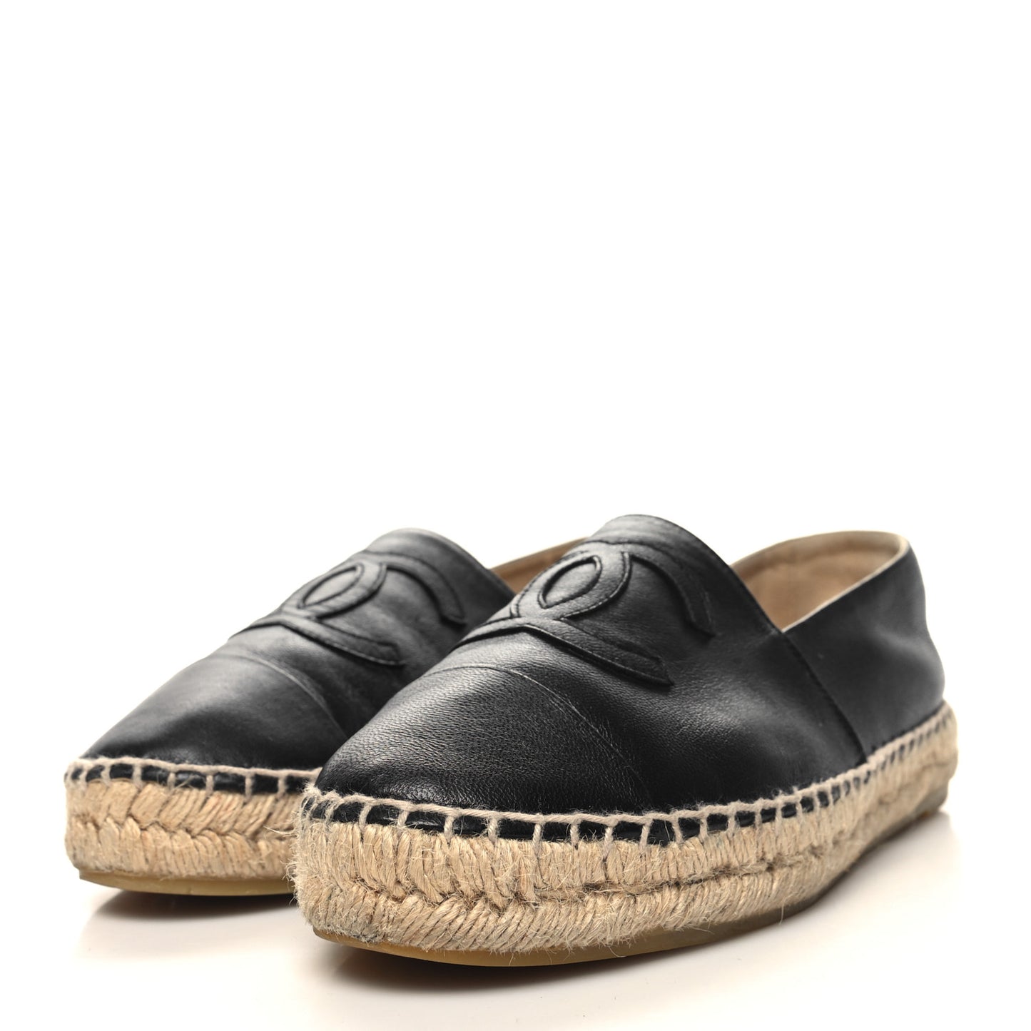 Lambskin CC Espadrilles 37 Black