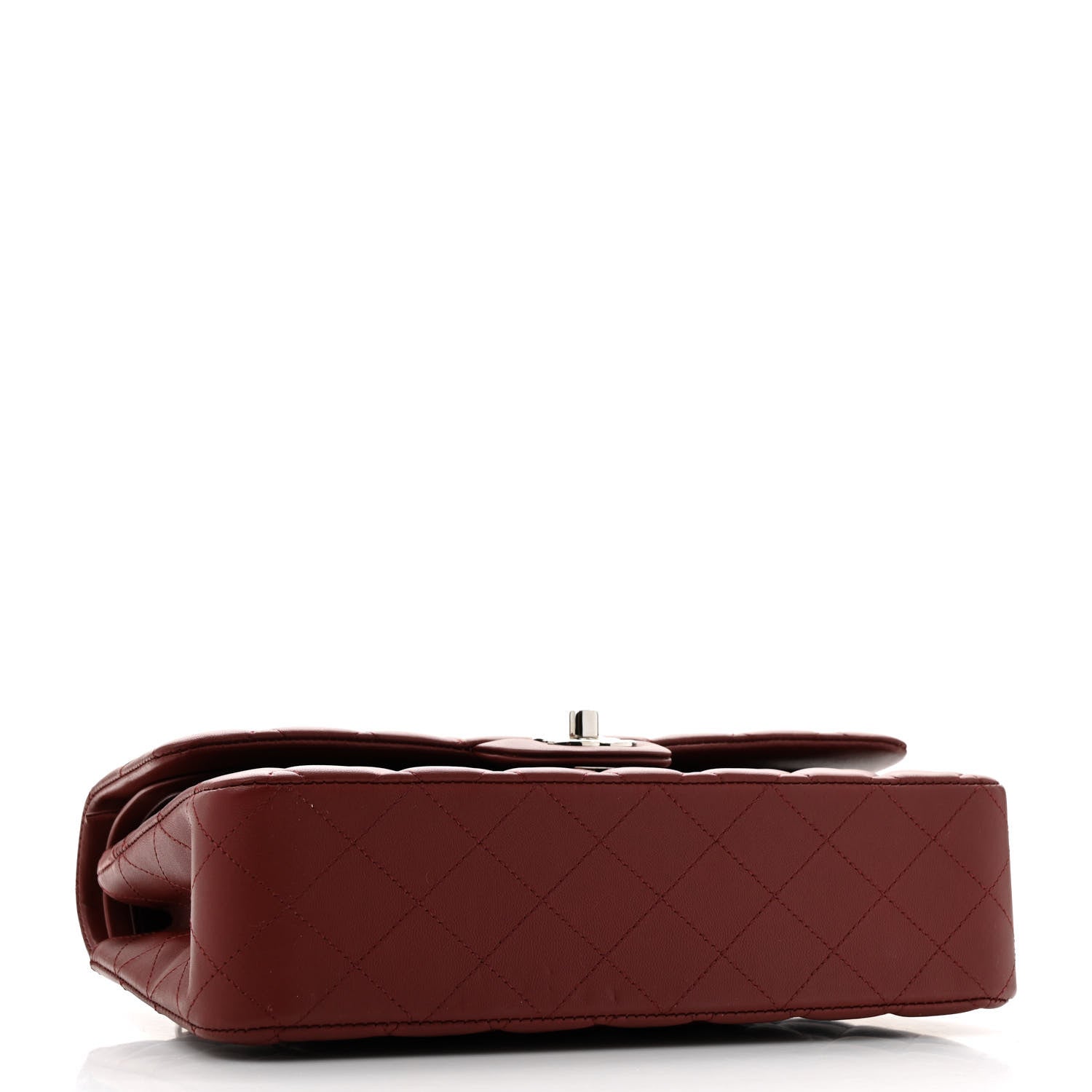 Chanel Lambskin Quilted Medium Double Flap Burgundy 4 of 13