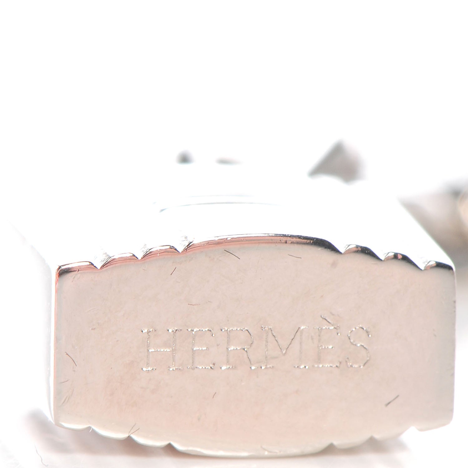 Hermes Palladium Key and Lock Scarf Ring 3 of 4