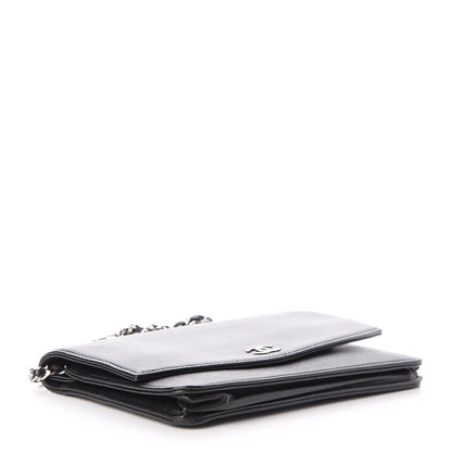 Chanel Caviar Sevruga Wallet On Chain WOC Black 4 of 9
