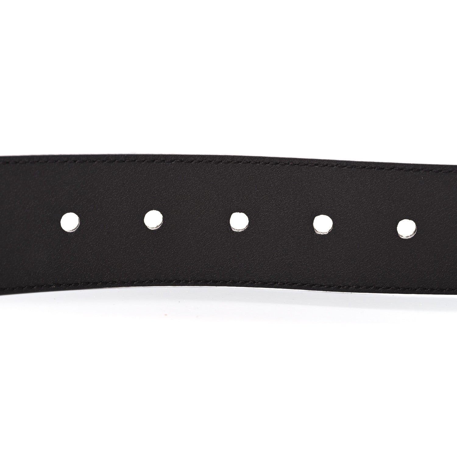 Gucci Monogram Dollar Calfskin 40mm Belt 80 32 Beige Ebony Testa di Moro 4 of 5