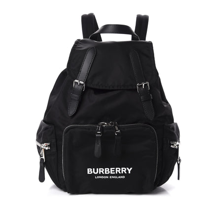 Burberry Nylon Logo Print Medium Rucksack Backpack Black 1 of 8