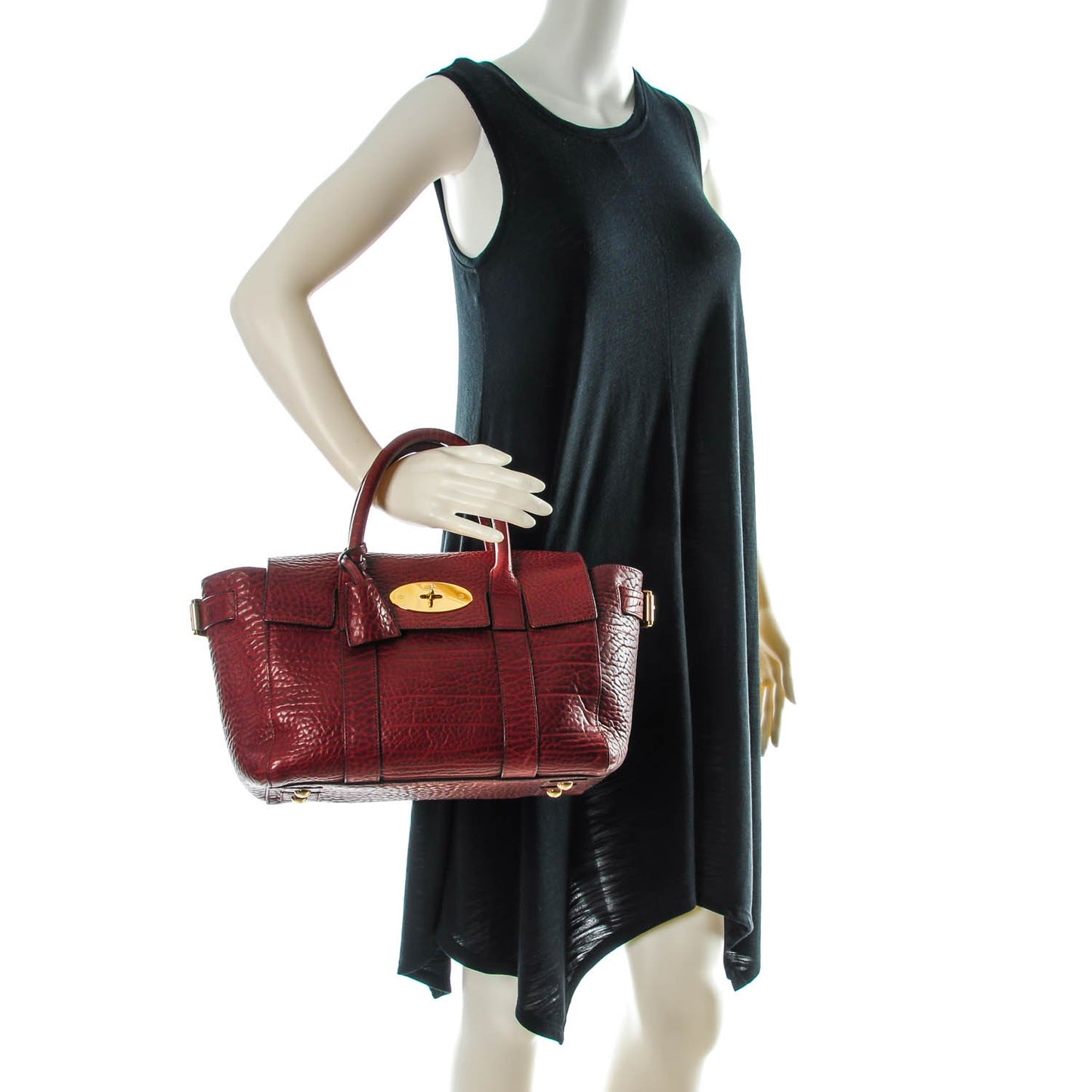 Shrunken Calfskin Small Bayswater Oxblood