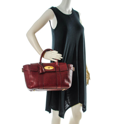 Mulberry Shrunken Calfskin Small Bayswater Oxblood 2 of 7