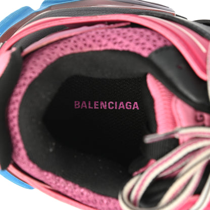 Balenciaga Mesh Nylon Metallic Fabric Womens Track Sneakers 39 Pink Blue 5 of 6