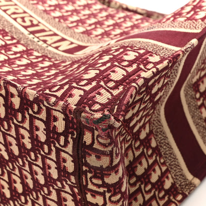 Christian Dior Oblique Large Book Tote Burgundy Multicolor 10 of 13