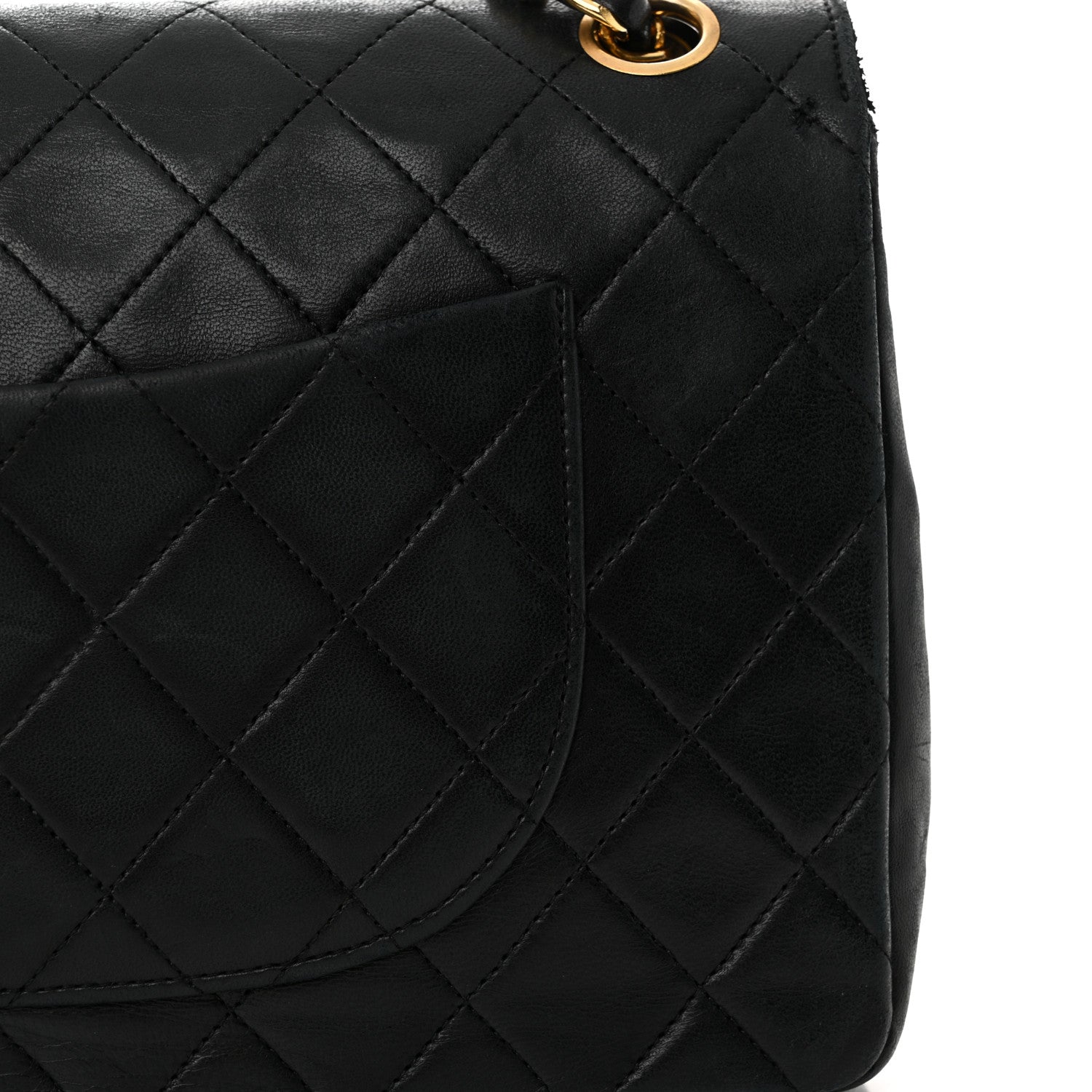 Chanel Lambskin Quilted Medium Double Flap Black 19 of 23