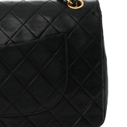 Chanel Lambskin Quilted Medium Double Flap Black 19 of 23