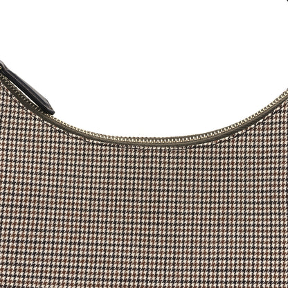 Fendi Wool Vitello Grace Small Houndstooth Small Fendigraphy Hobo Bag Beige Ebano 8 of 10