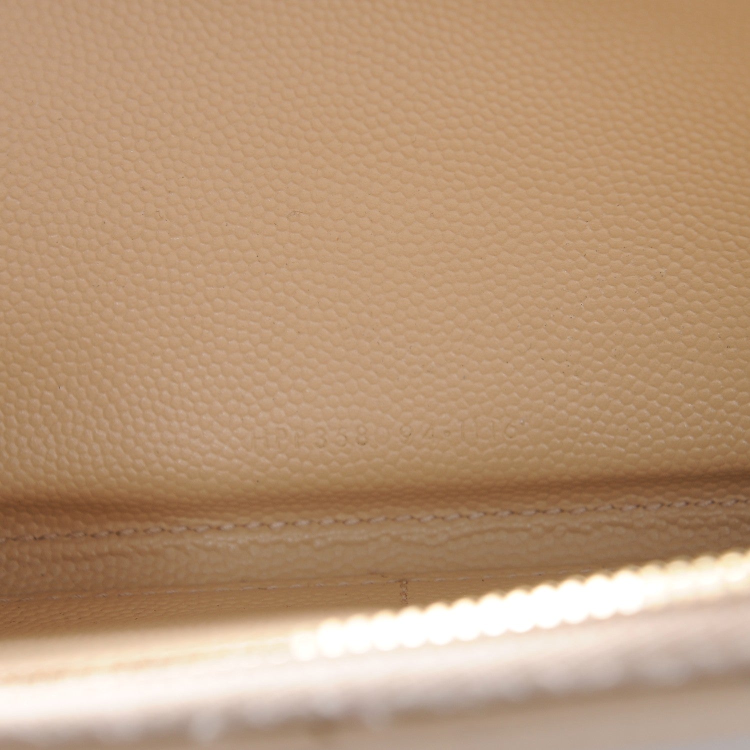 Saint Laurent Grain De Poudre Matelasse Chevron Monogram Zip Around Wallet Nude Powder 7 of 8