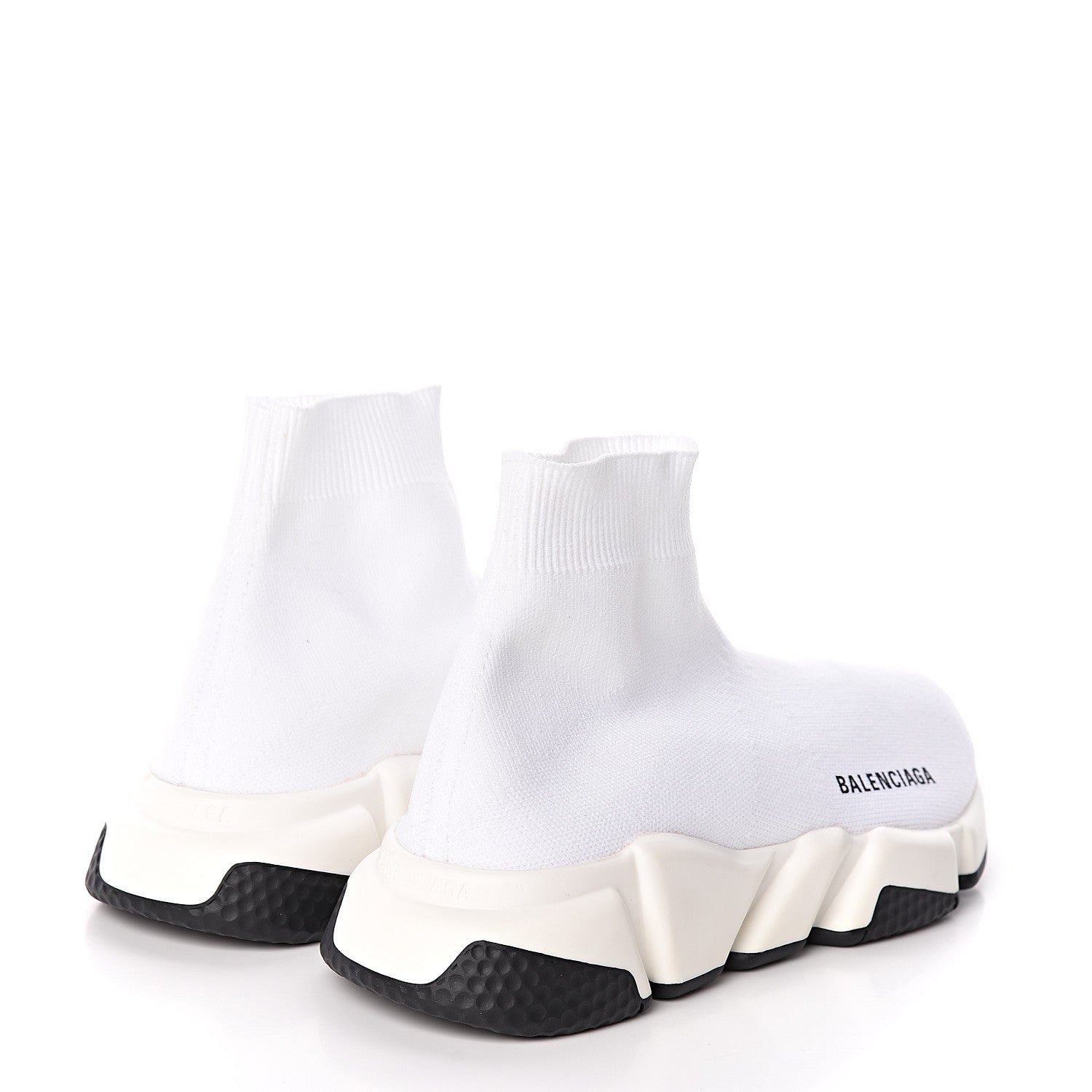 Balenciaga Neoprene Knit Womens Speed Sneakers 37 White 4 of 8