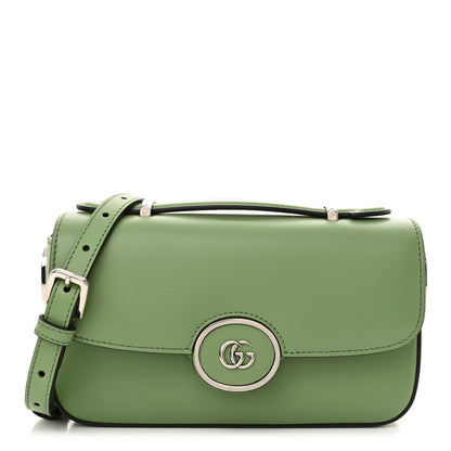 Gucci Senna Calfskin Petite GG Top Handle Shoulder Bag Green Soil Grass 1 of 10