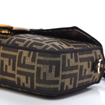 Fendi Fabric Jacquard FF 1974 Medium Baguette Tobacco Moro Black 7 of 12