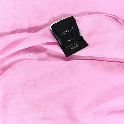 Gucci Wool Silk GG Monogram GGNat Plus Scarf Rose 3 of 3