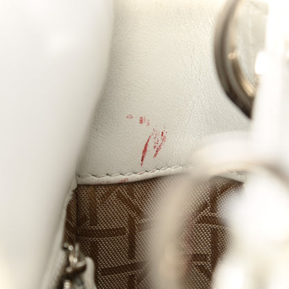 Christian Dior Lambskin Cannage Mini Lady Dior White 13 of 16