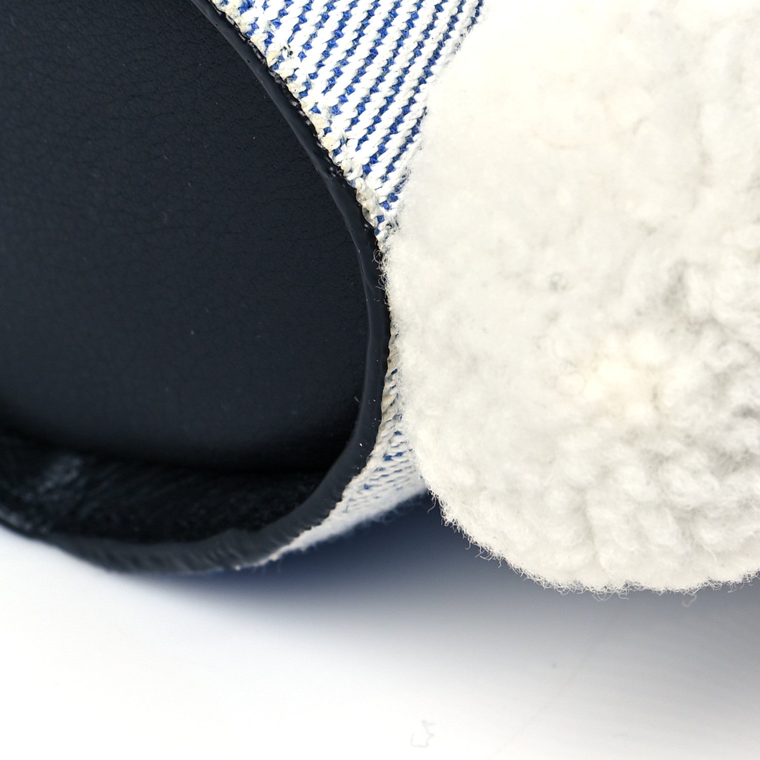 Loewe Canvas Shearling Mini Bunny Crossbody Bag Blue 10 of 10