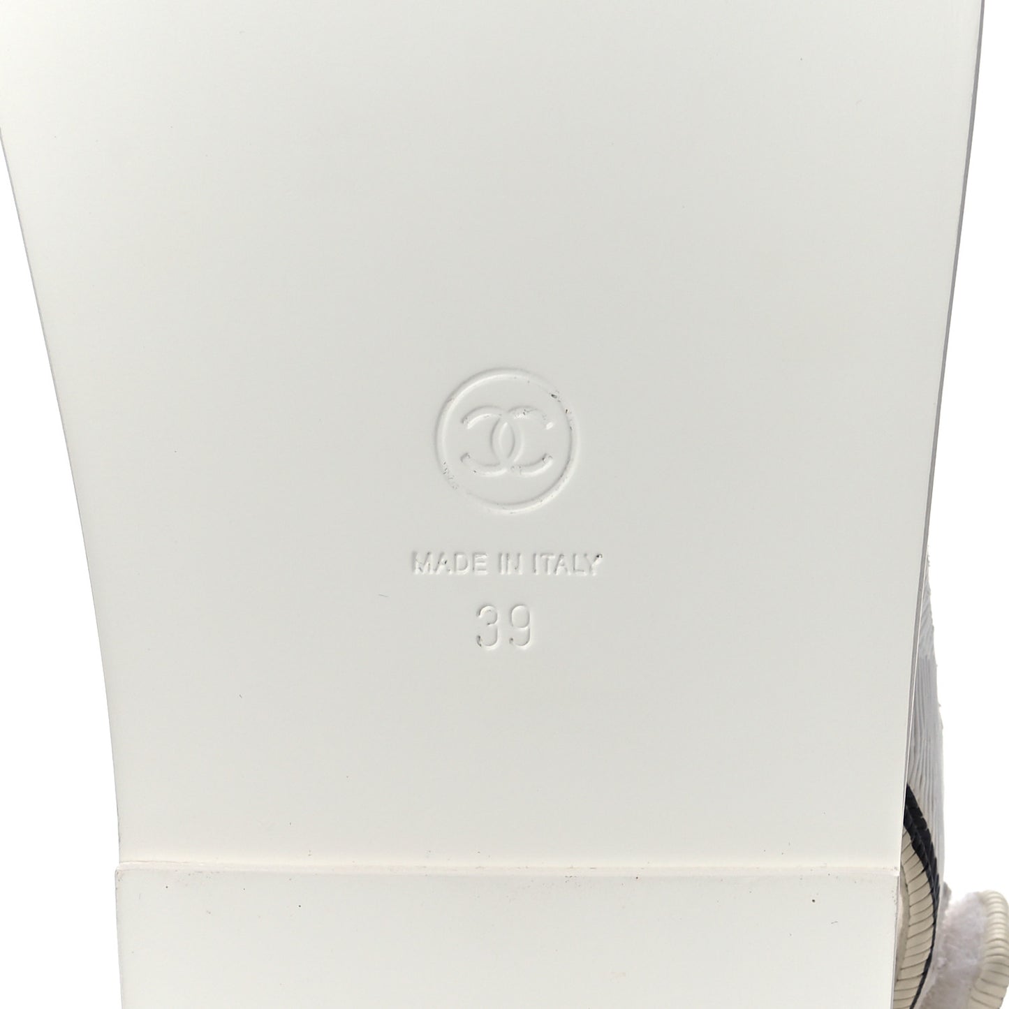 Calfskin Printed Velcro Dad Sandals 39 White Black