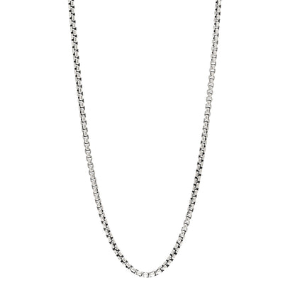 David Yurman Sterling Silver 3.6mm Medium Box Chain Necklace 24" 1 of 4