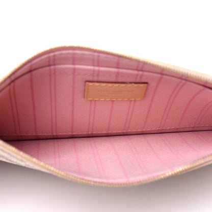 Louis Vuitton Damier Azur Neverfull MM GM Pochette Rose Ballerine 5 of 10