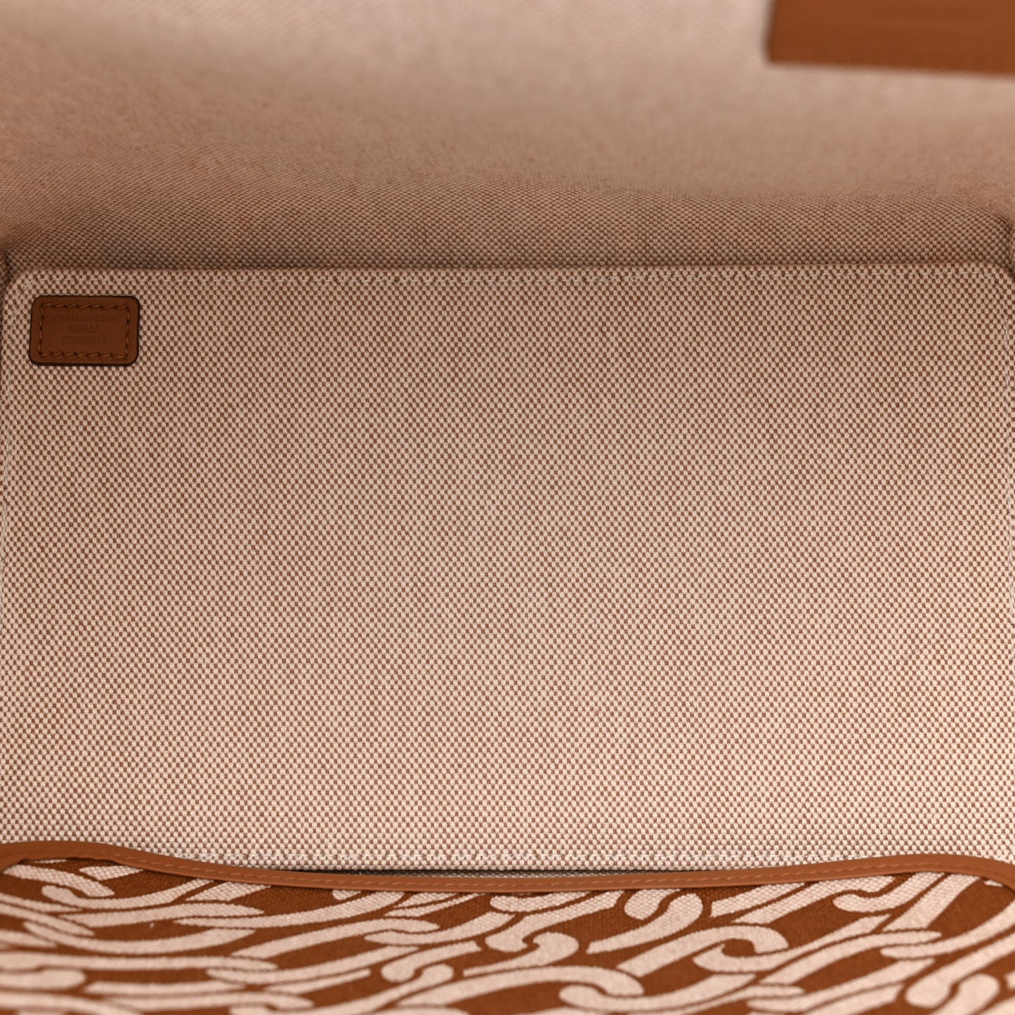 H Plume Canvas Swift Printed Maillons & Co Steeple 25 Bag Fauve Ecru Beige Gold