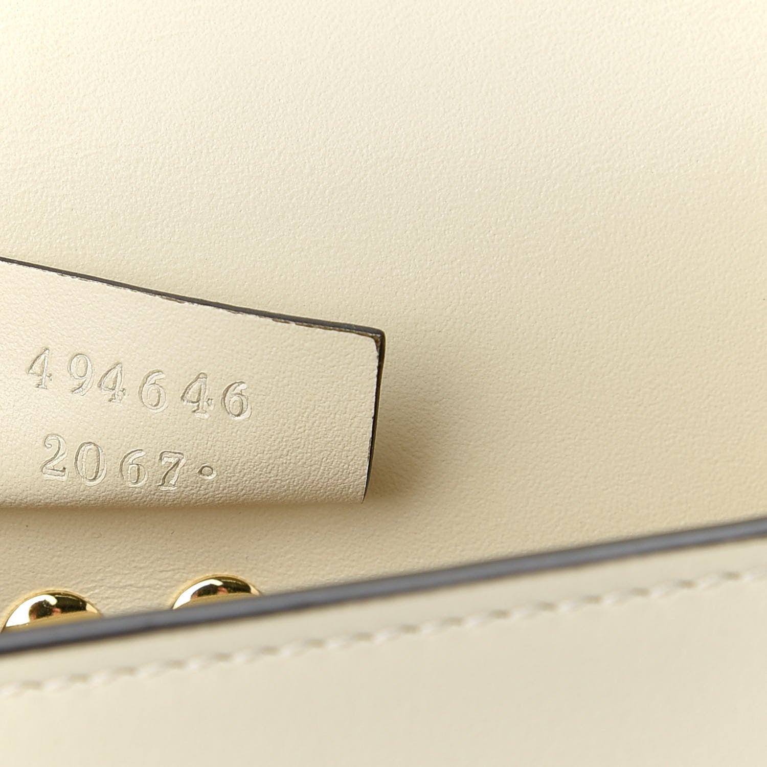 Gucci Calfskin Super Mini Sylvie Chain Shoulder Bag White 9 of 10