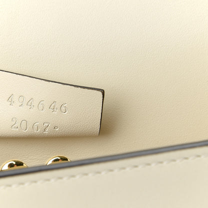 Gucci Calfskin Super Mini Sylvie Chain Shoulder Bag White 9 of 10