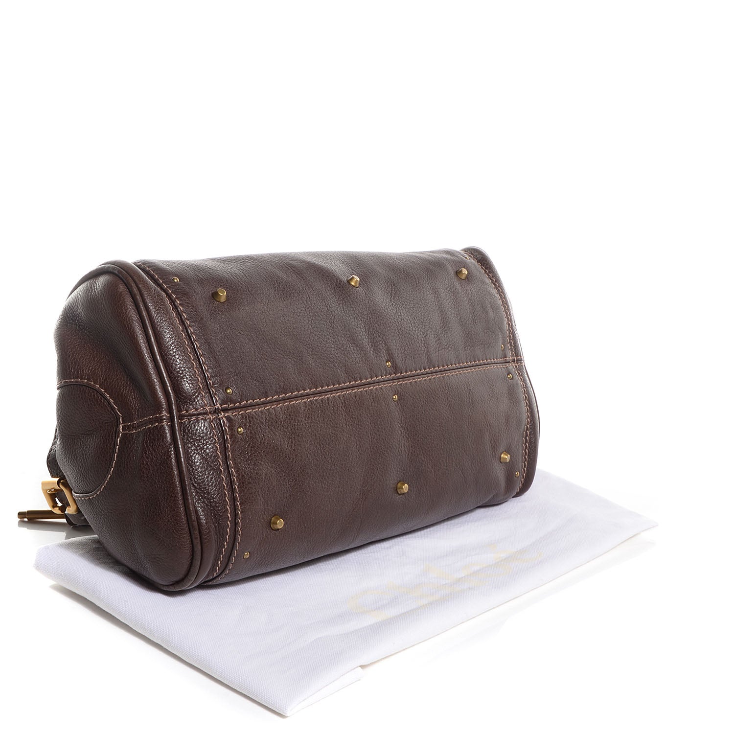 Chloe Leather Medium Paddington Satchel Chocolate 4 of 9
