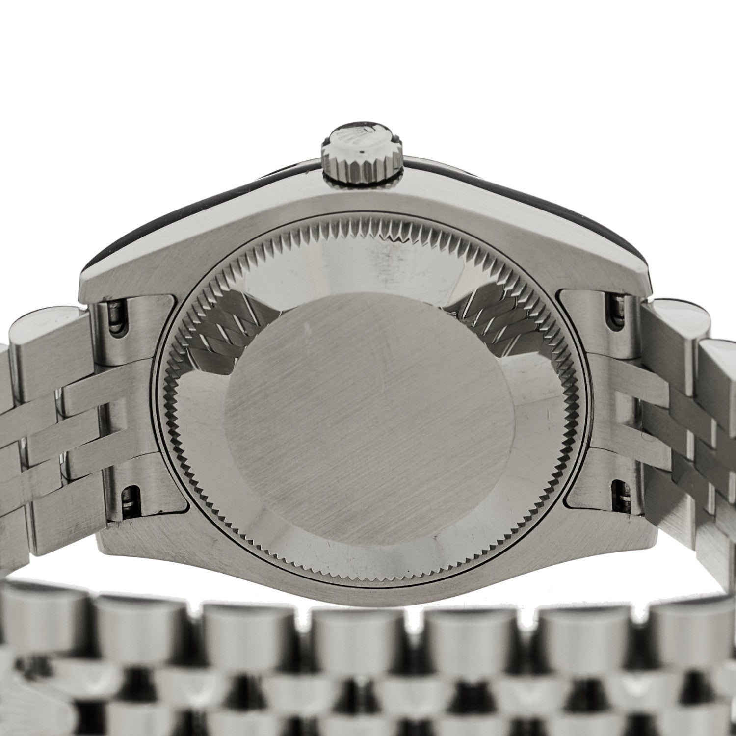Rolex Stainless Steel 18K White Gold Diamond 31mm Oyster Perpetual Datejust Watch Aubergine Roman 178274 4 of 5