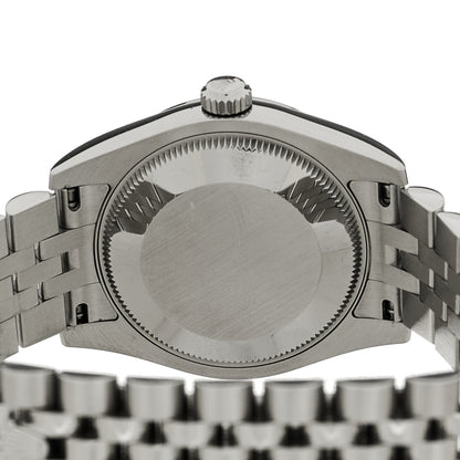 Rolex Stainless Steel 18K White Gold Diamond 31mm Oyster Perpetual Datejust Watch Aubergine Roman 178274 4 of 5