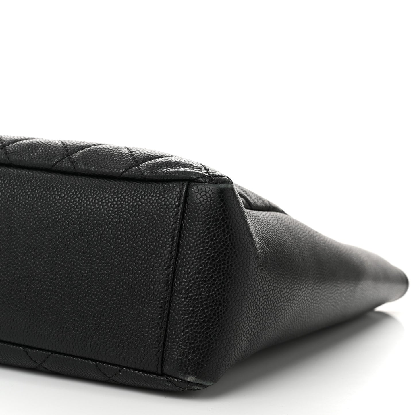 Caviar Quilted Vertical Grand Shopping Tote GST Black