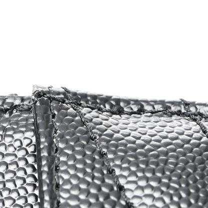 Saint Laurent SAINT LAURENT Grain De Poudre Matelasse Chevron Monogram Compact Wallet Black 12 of 14