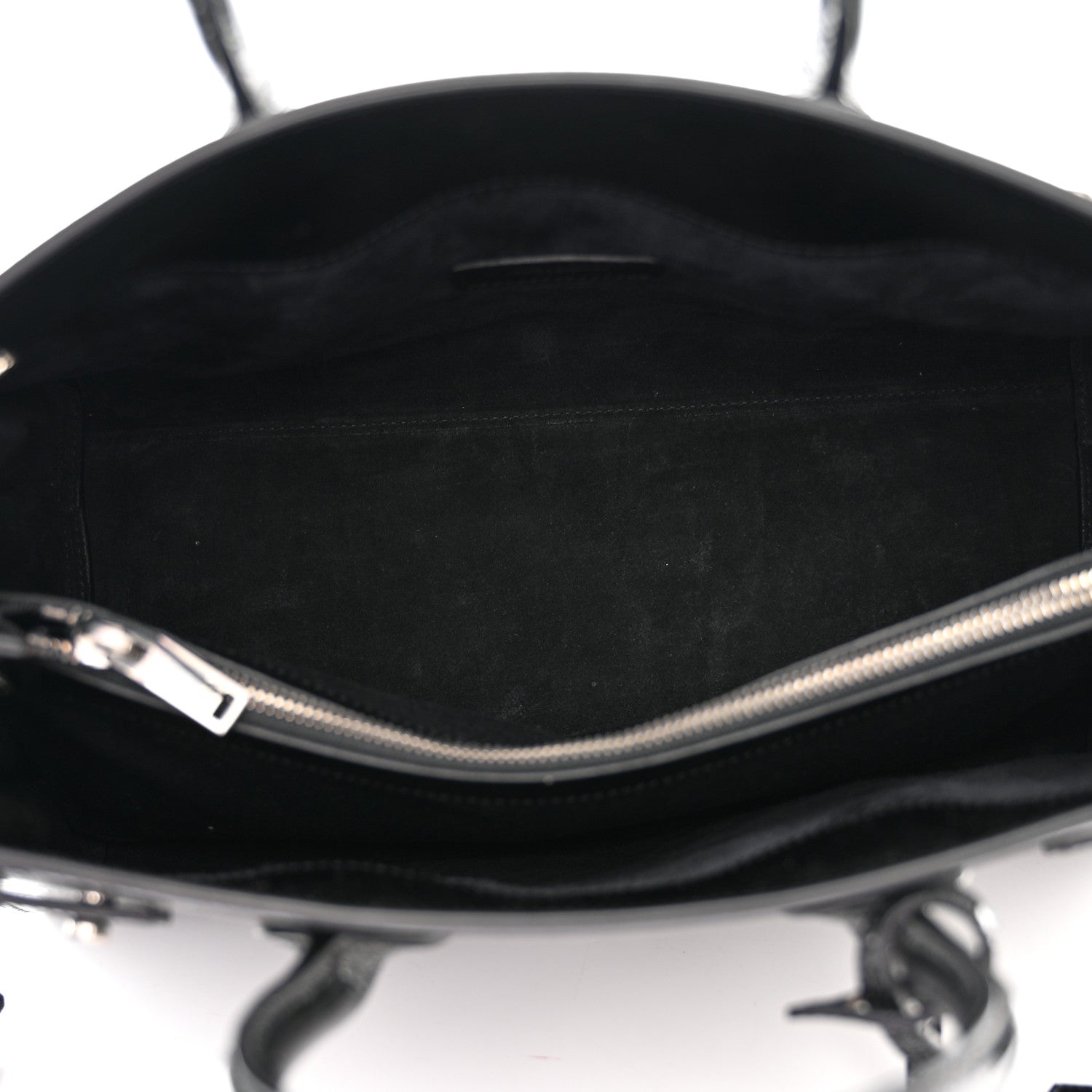 Saint Laurent Textured Patent Calfskin Small Sac De Jour Black 5 of 11