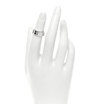 Cartier 18K White Gold Diamond 5.5mm Christmas LOVE Ring 46 3.75 2 of 4