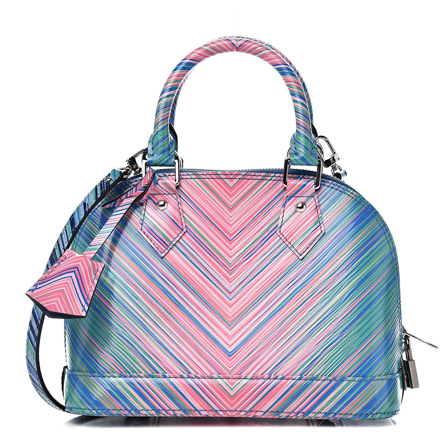 Louis Vuitton Epi Tropical Alma BB Blue Rose 1 of 10