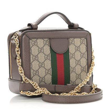 Gucci GG Supreme Monogram Mini Ophidia Top Handle Shoulder Bag Brown 4 of 11