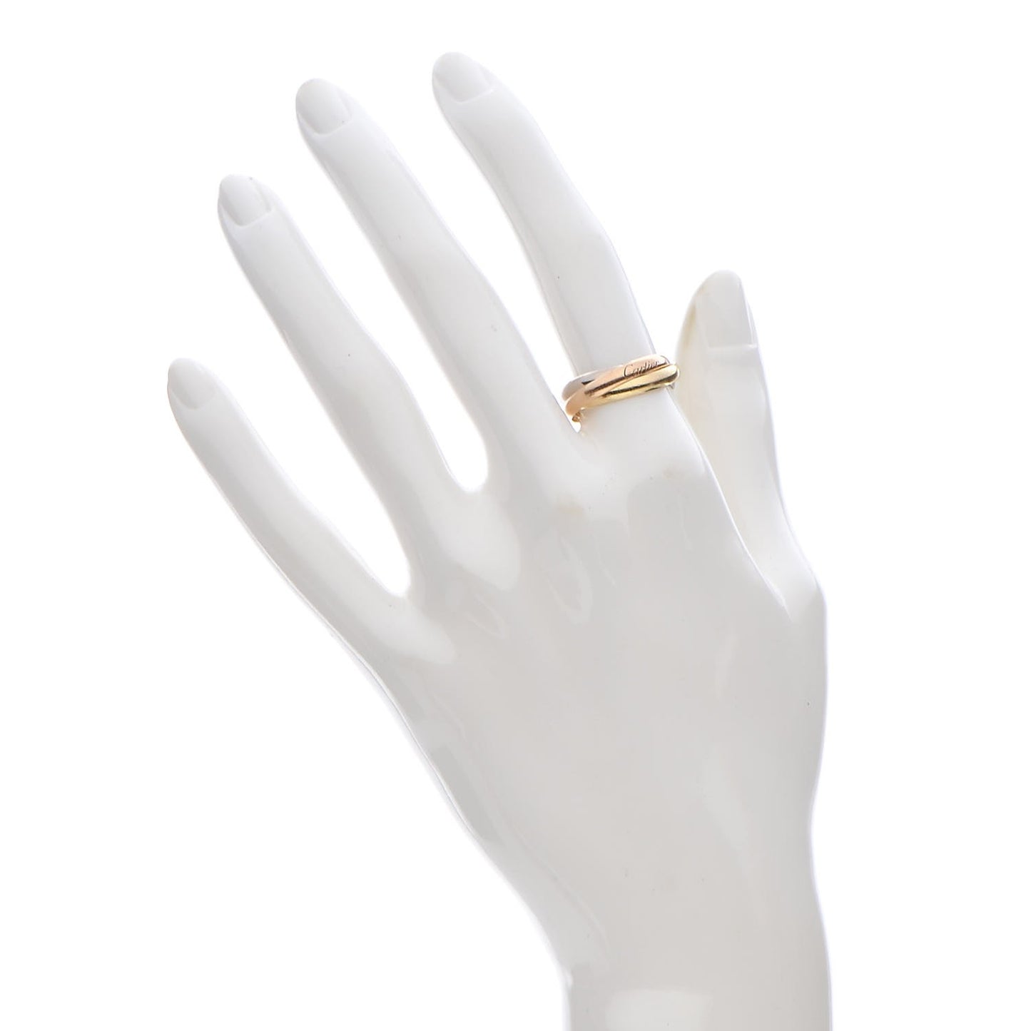 18K Pink Yellow White Gold Small Trinity Ring 52 6
