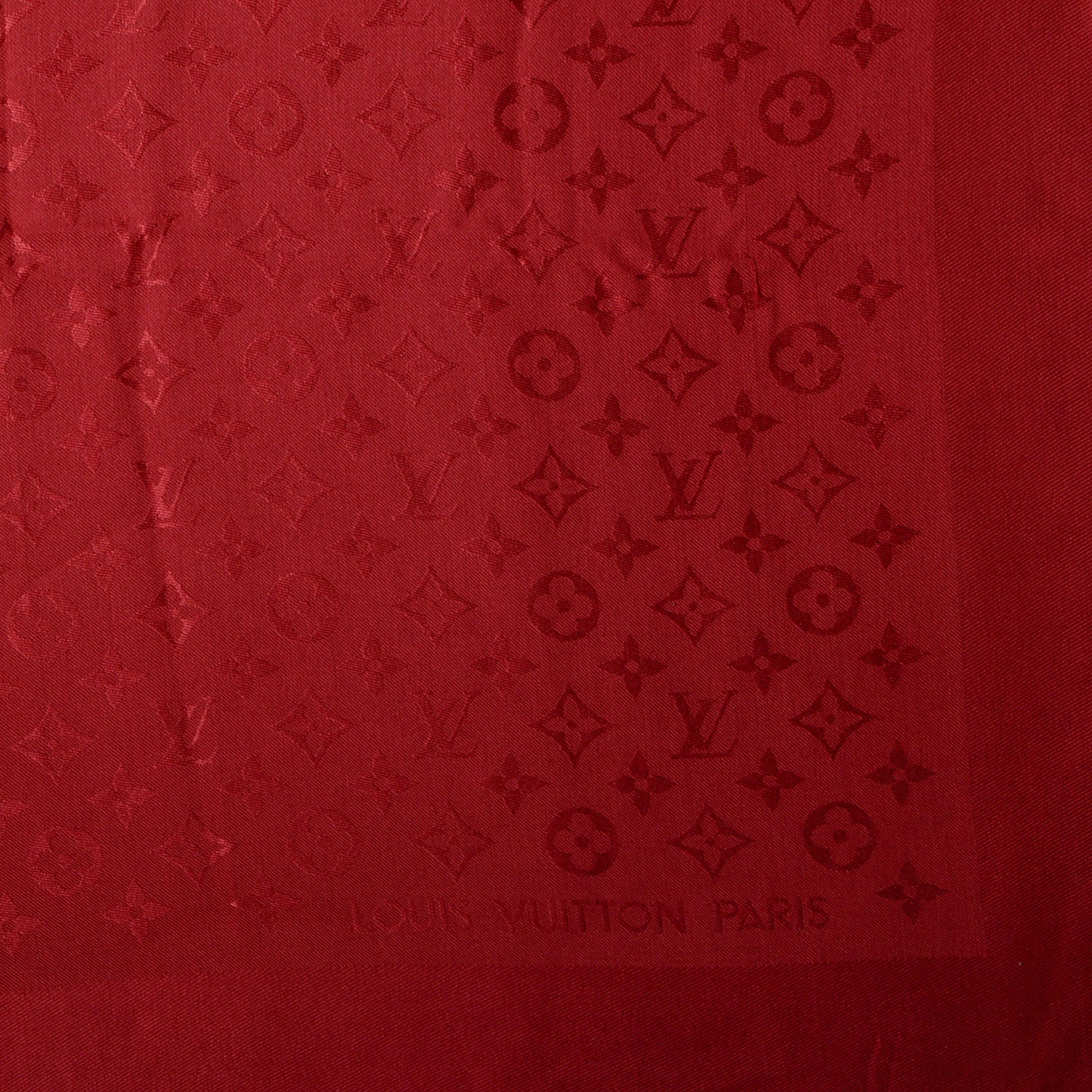 Silk Wool Monogram Shawl Pomme D'Amour