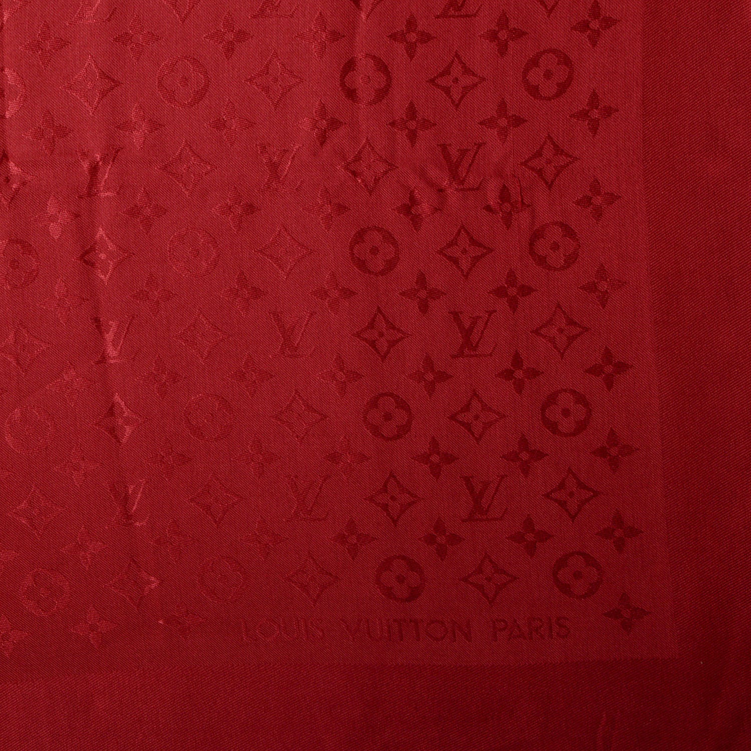 Louis Vuitton Silk Wool Monogram Shawl Pomme D'Amour 4 of 5