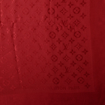 Louis Vuitton Silk Wool Monogram Shawl Pomme D'Amour 4 of 5