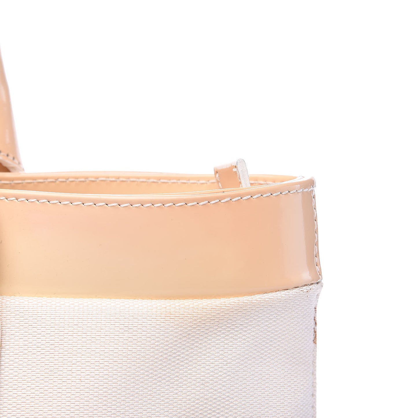 Canvas Patent Tote White