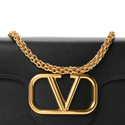 Valentino Garavani Calfskin Vlogo Loco Shoulder Bag Black 7 of 9