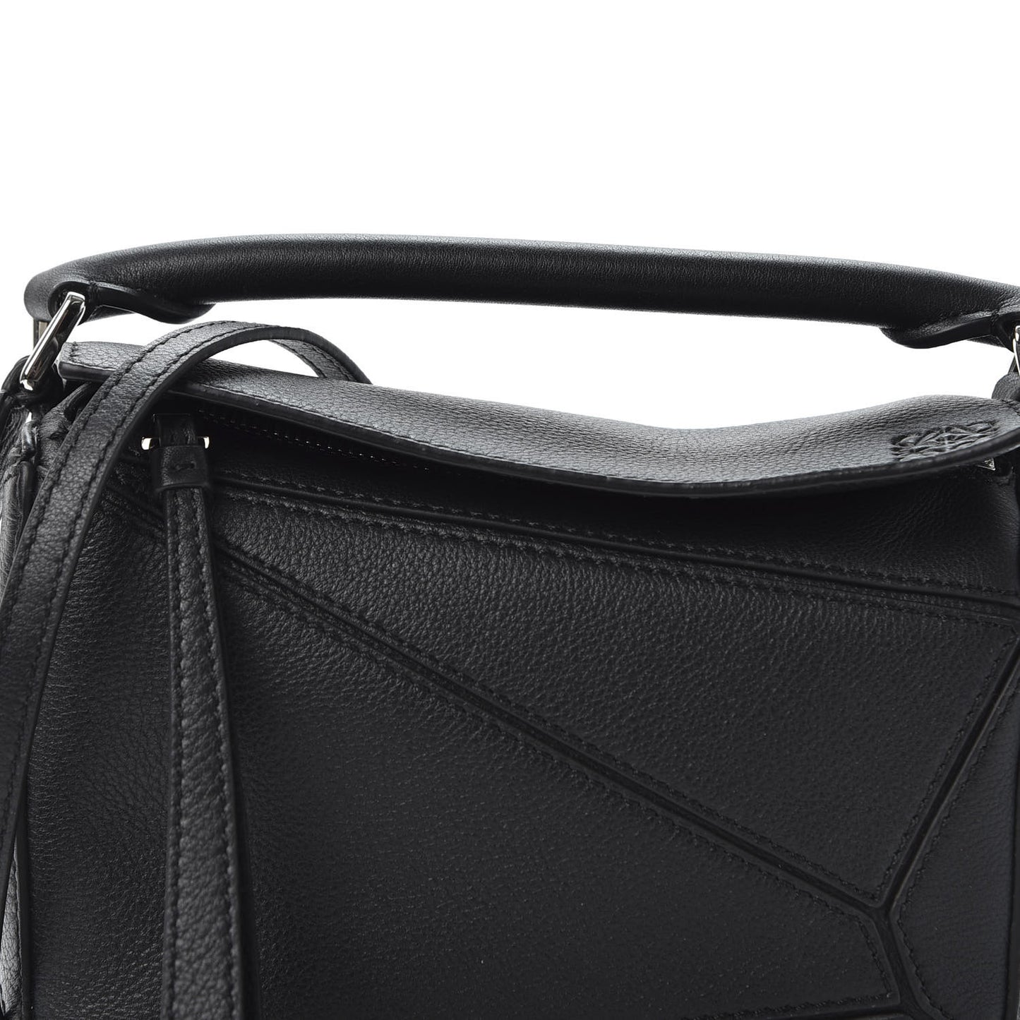 Calfskin Mini Puzzle Bag Black